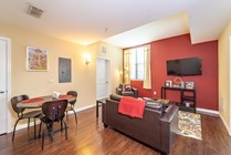 Living room fully furnished with 42 in LED TV. 
